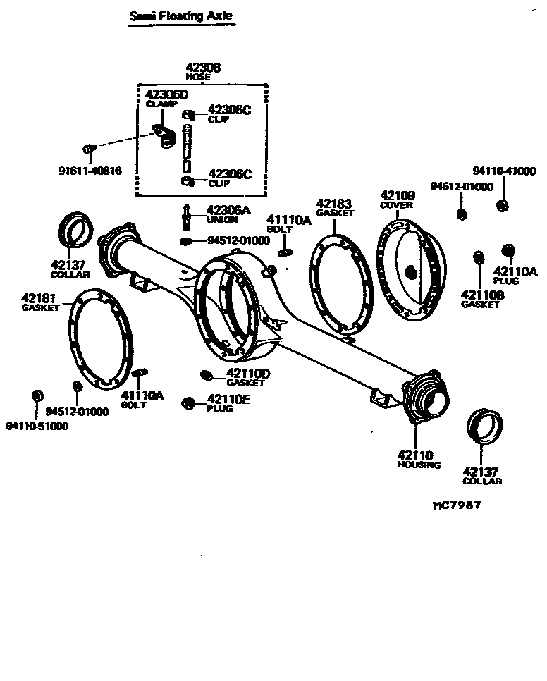 4101 — REAR AXLE HOUSING & DIFFERENTIAL