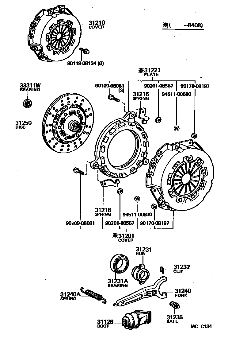 3101 — CLUTCH & RELEASE FORK