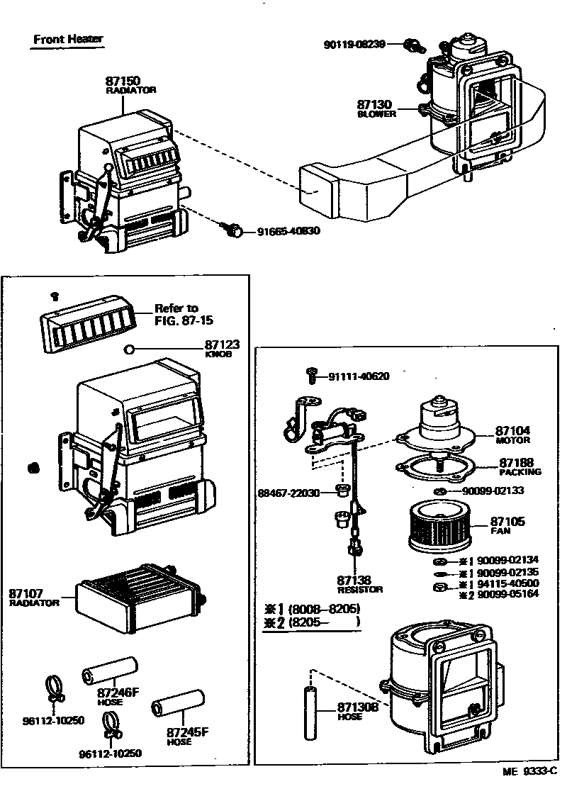 8712 — HEATING & AIR CONDITIONING - HEATER UNIT & BLOWER