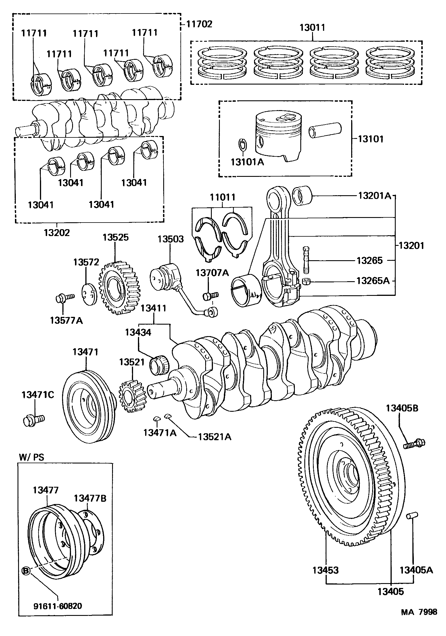 1301 — CRANKSHAFT & PISTON