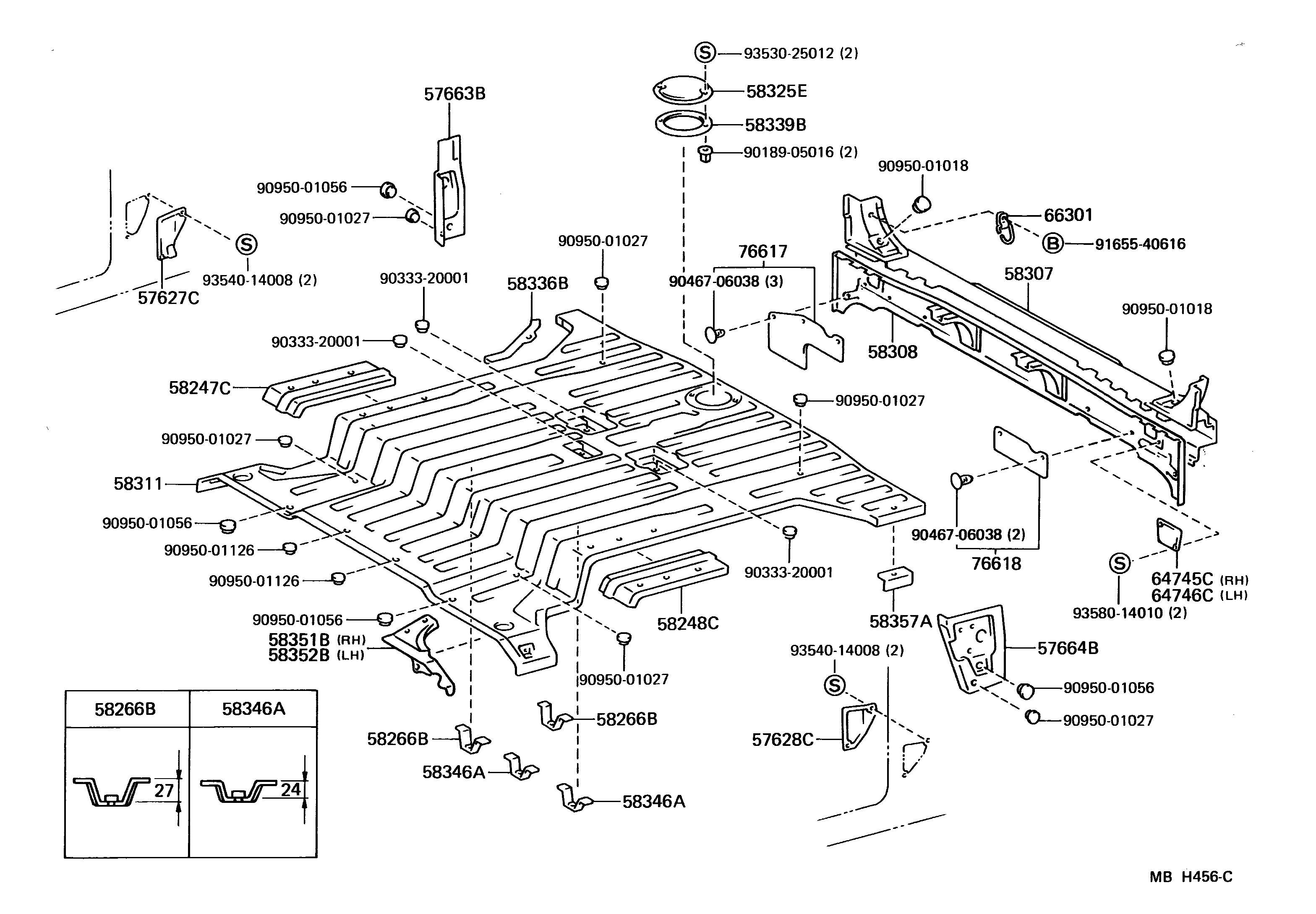 5852 — REAR FLOOR PANEL & REAR FLOOR MEMBER