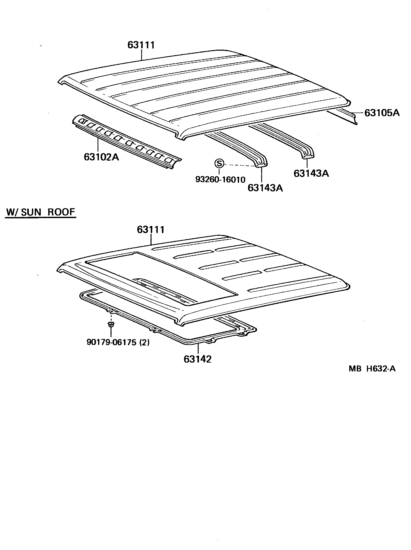 6153 — ROOF PANEL & BACK PANEL