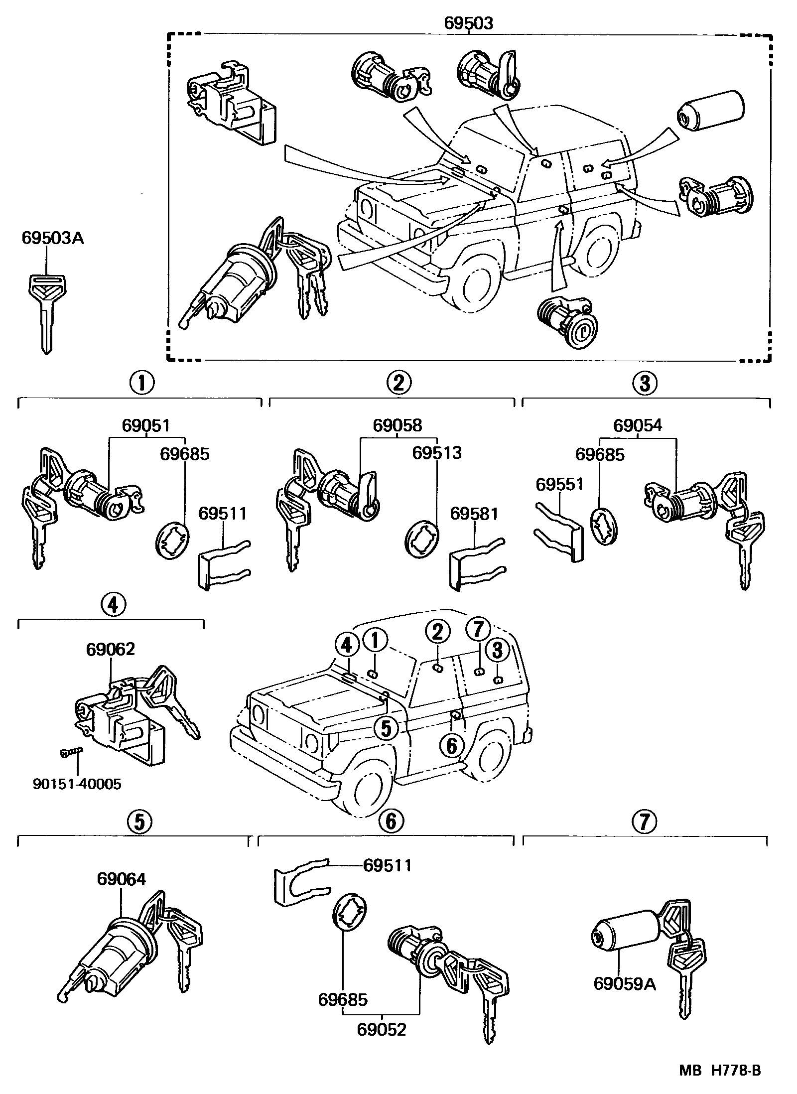 6765 — LOCK CYLINDER SET