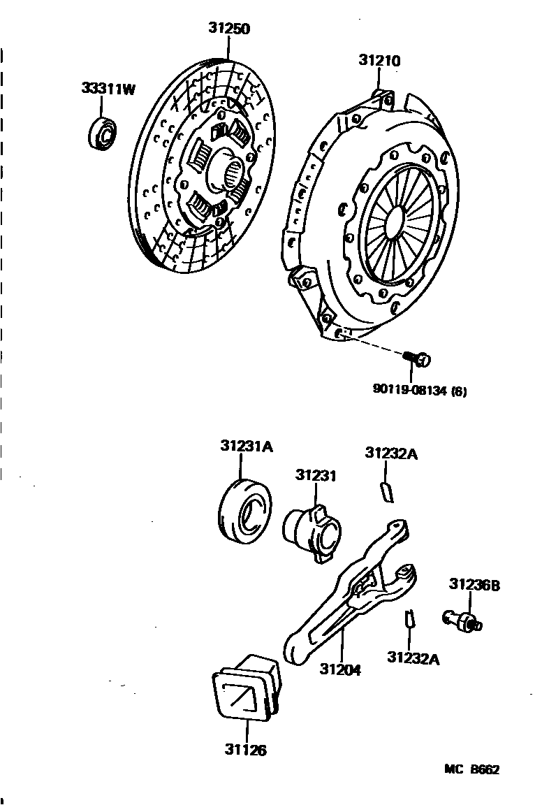 3101 — CLUTCH & RELEASE FORK