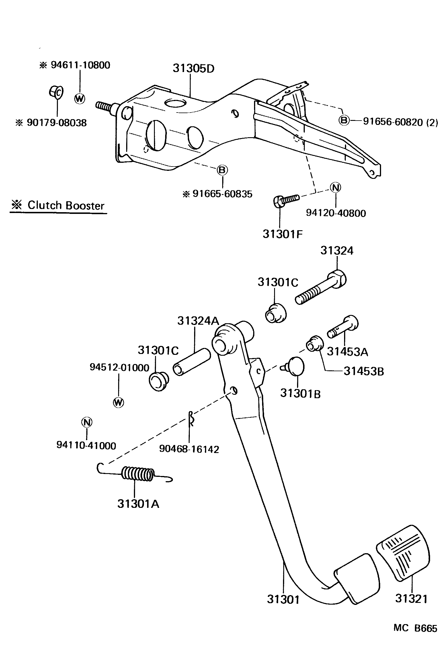 3102 — CLUTCH PEDAL & FLEXIBLE HOSE