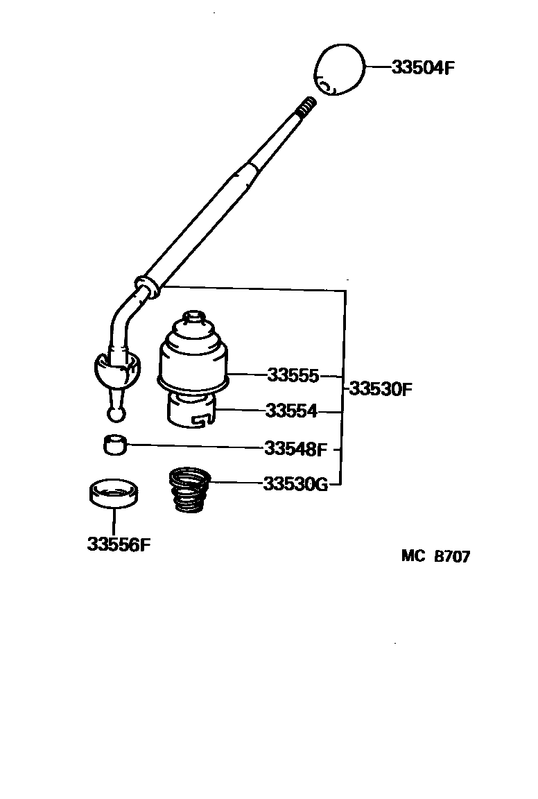 3312 — SHIFT LEVER & RETAINER