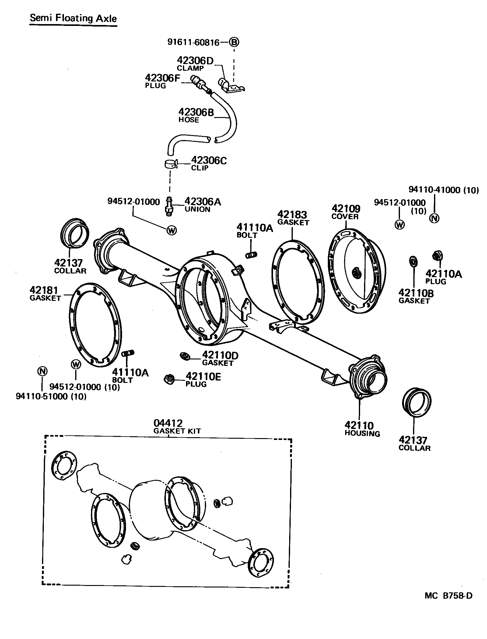 4101 — REAR AXLE HOUSING & DIFFERENTIAL
