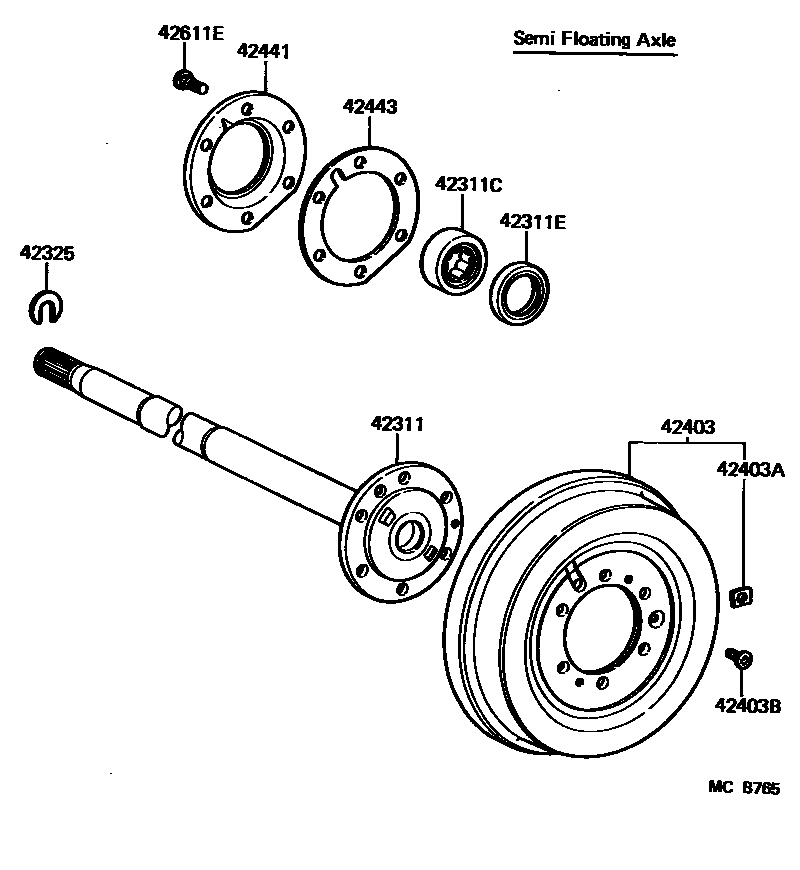 4102 — REAR AXLE SHAFT & HUB