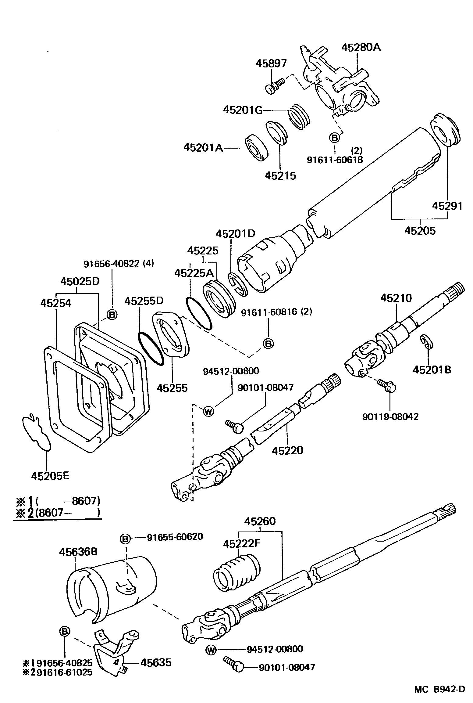 4501 — STEERING COLUMN & SHAFT