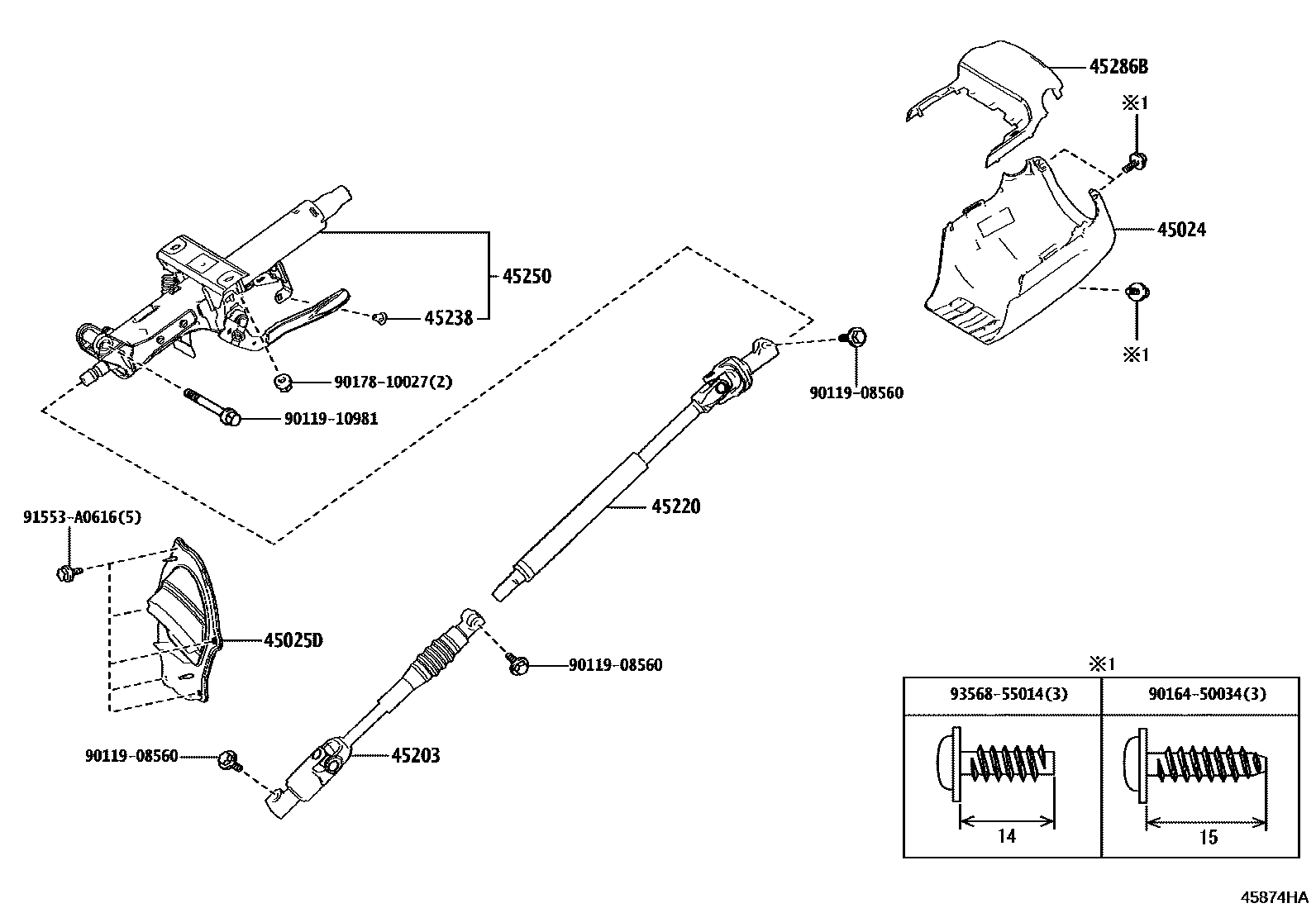 4501 — STEERING COLUMN & SHAFT