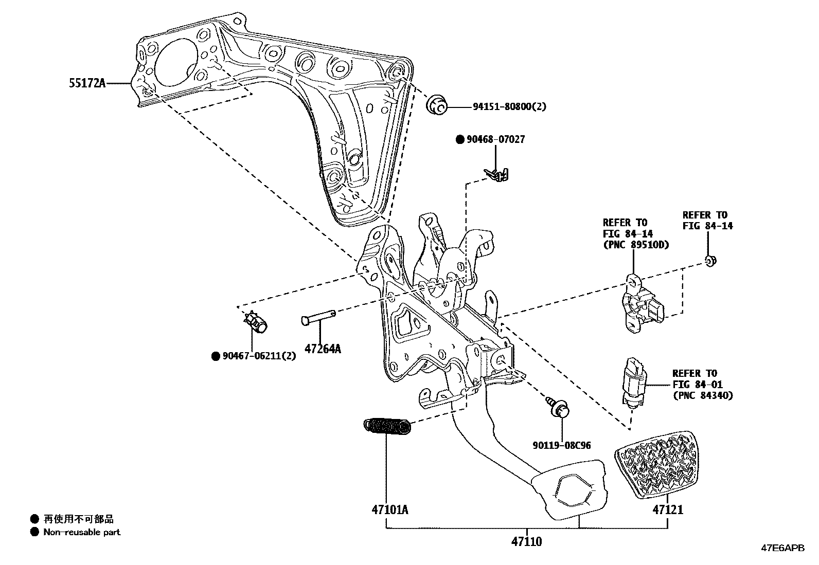 4701 — BRAKE PEDAL & BRACKET