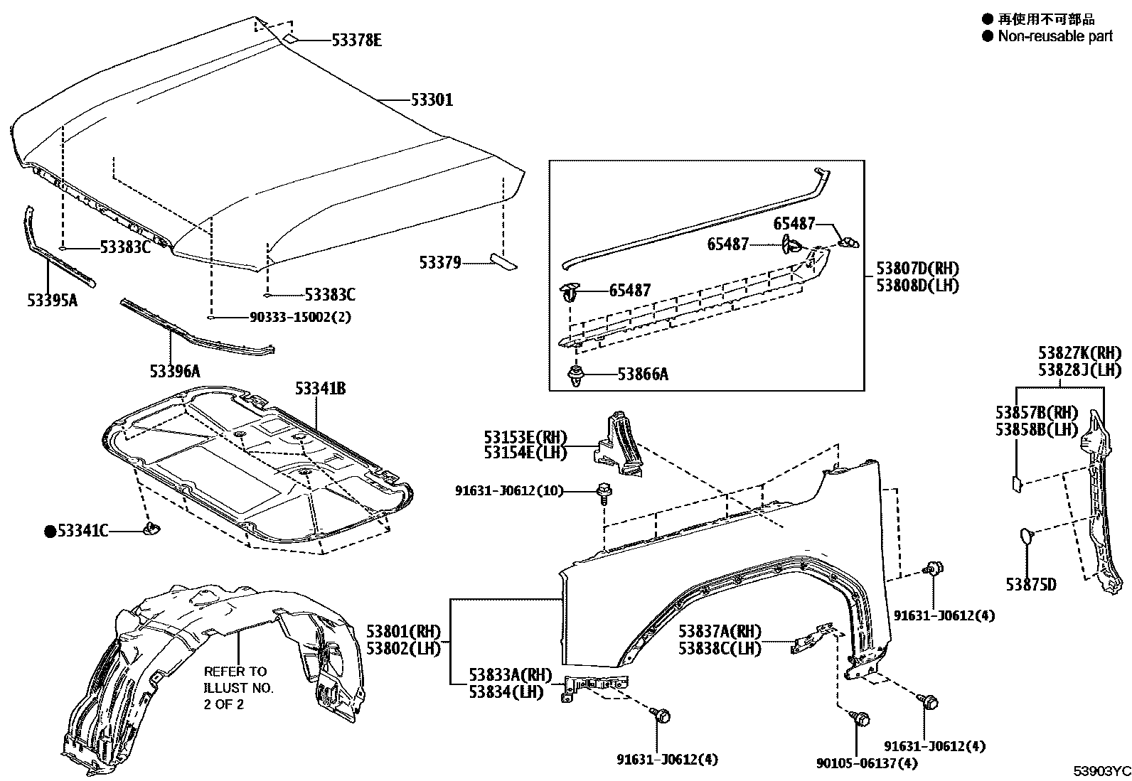 5353 — HOOD & FRONT FENDER