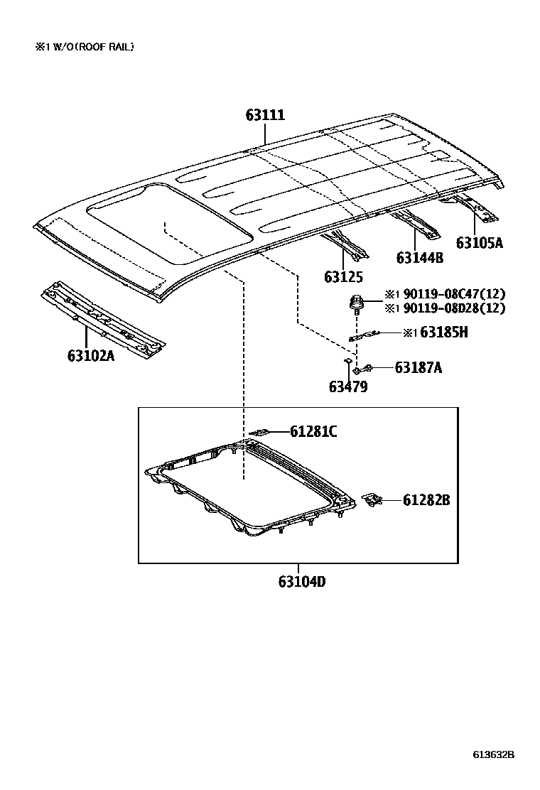 6153 — ROOF PANEL & BACK PANEL