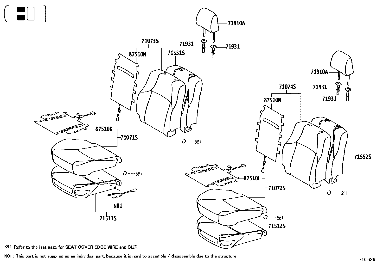 7151 — SEAT & SEAT TRACK