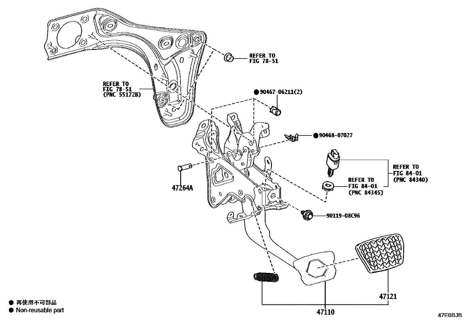 4701 — BRAKE PEDAL & BRACKET