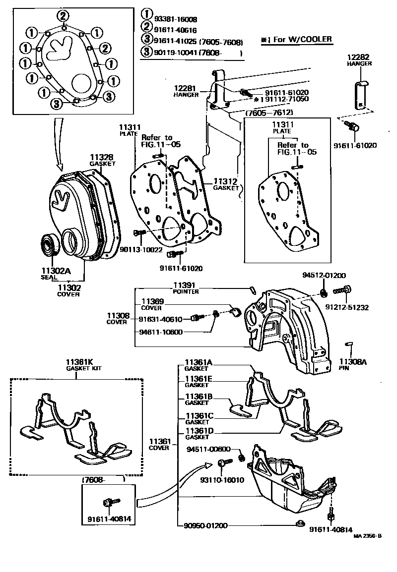1106 — TIMING GEAR COVER & REAR END PLATE