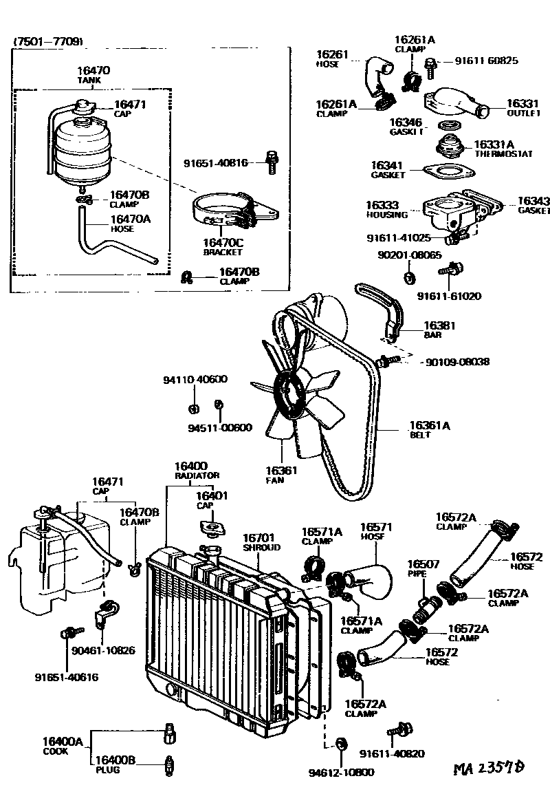 1603 — RADIATOR & WATER OUTLET