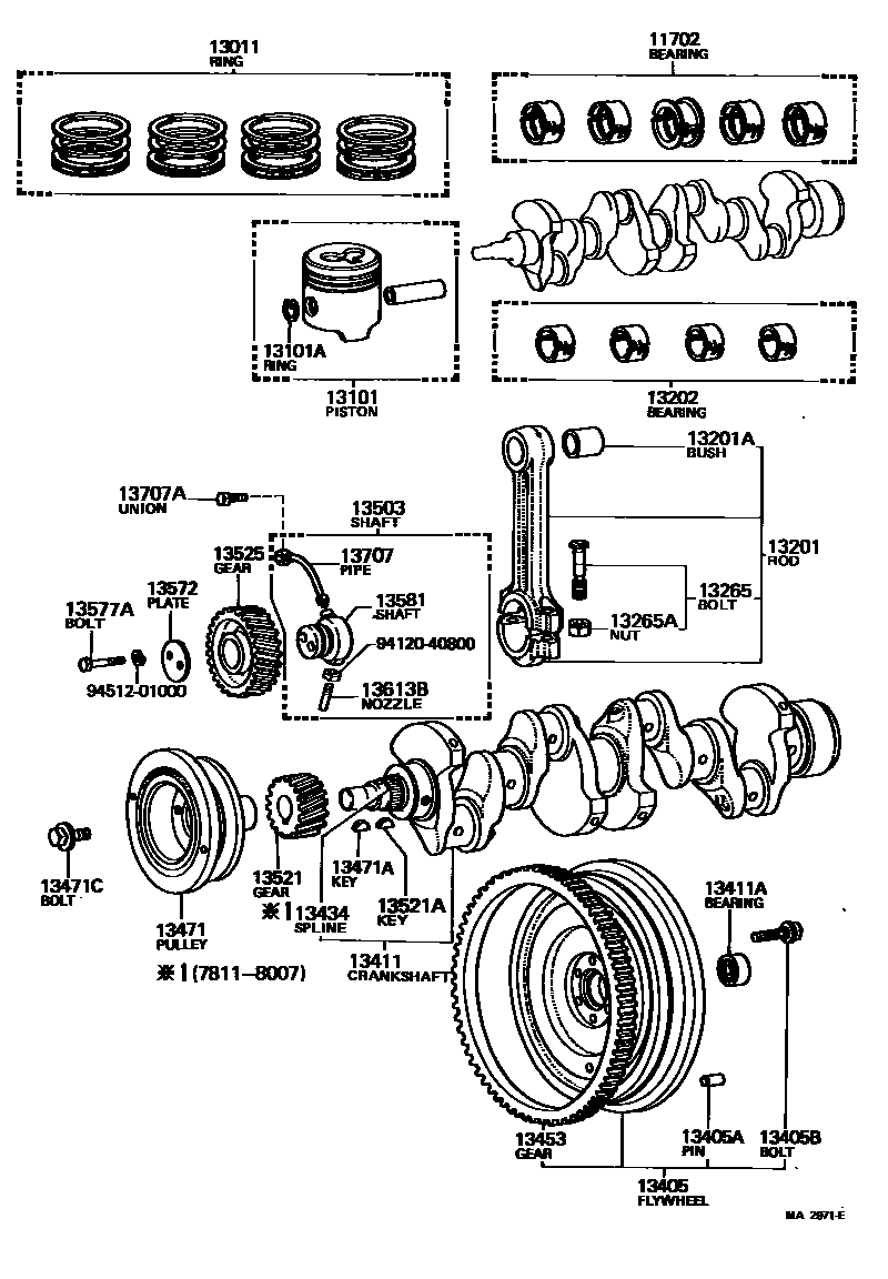 1301 — CRANKSHAFT & PISTON