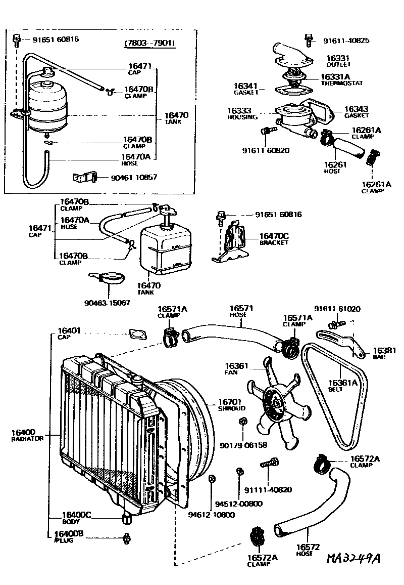 1603 — RADIATOR & WATER OUTLET