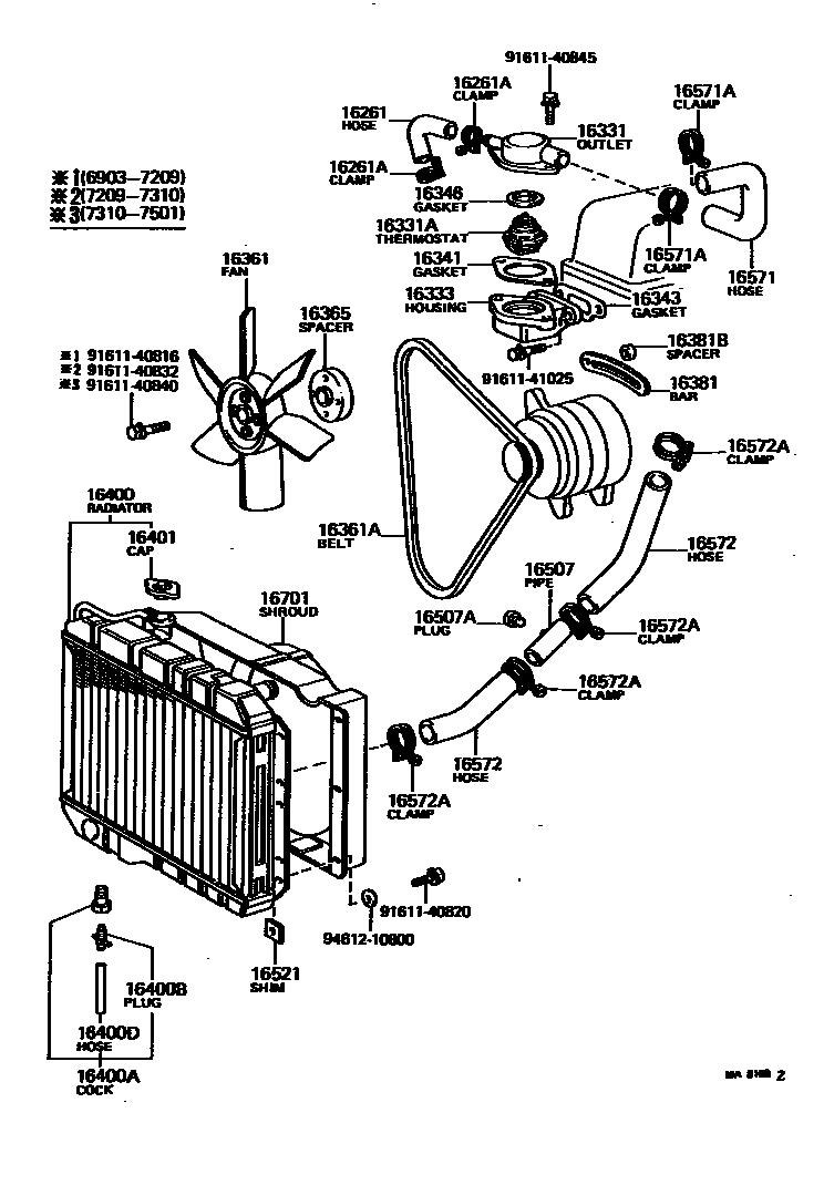 1603 — RADIATOR & WATER OUTLET