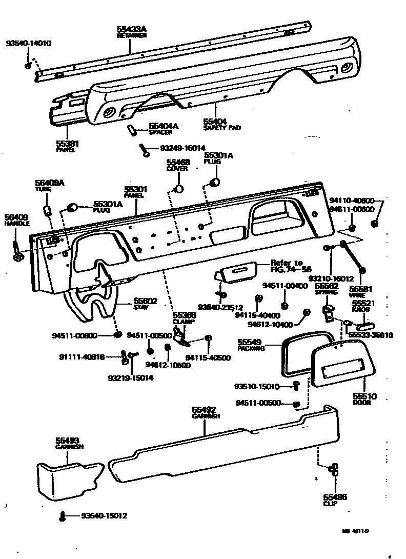 5551 — INSTRUMENT PANEL & GLOVE COMPARTMENT