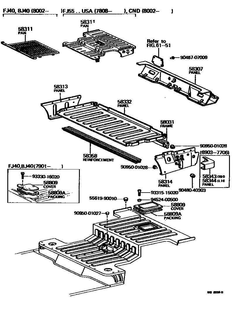 5852 — REAR FLOOR PANEL & REAR FLOOR MEMBER