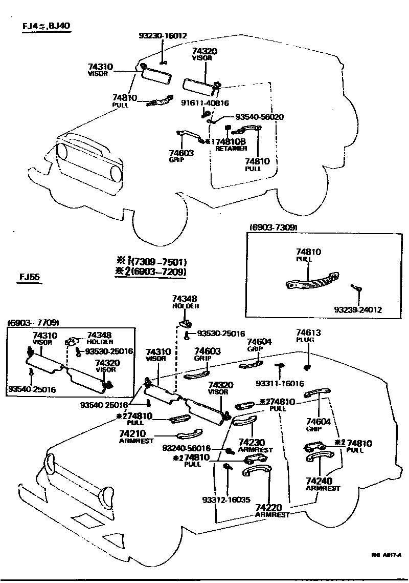 7451 — ARMREST & VISOR