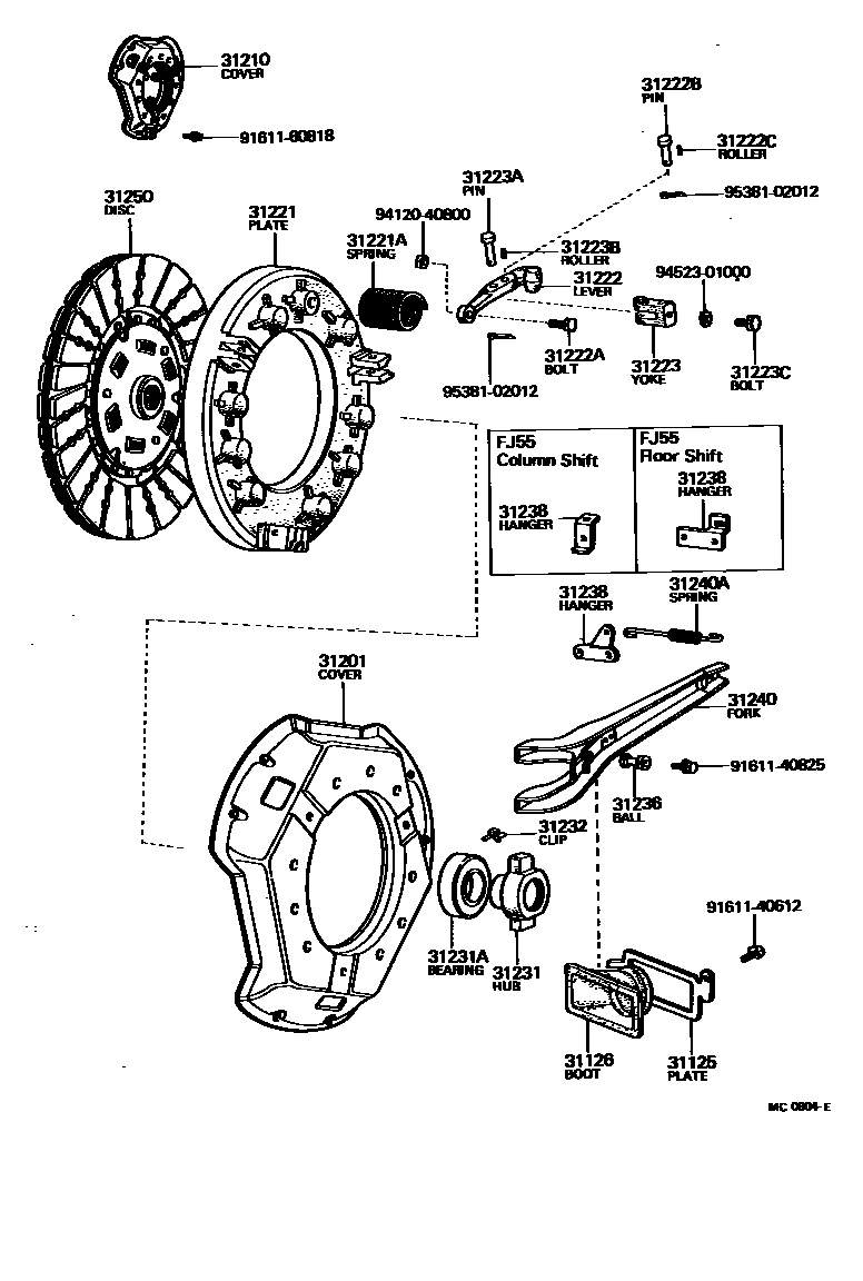 3101 — CLUTCH & RELEASE FORK