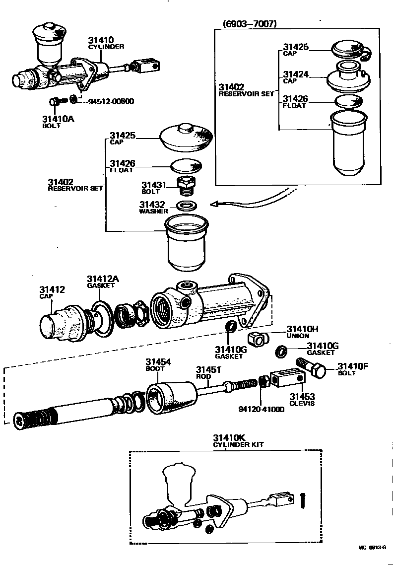 3103 — CLUTCH MASTER CYLINDER