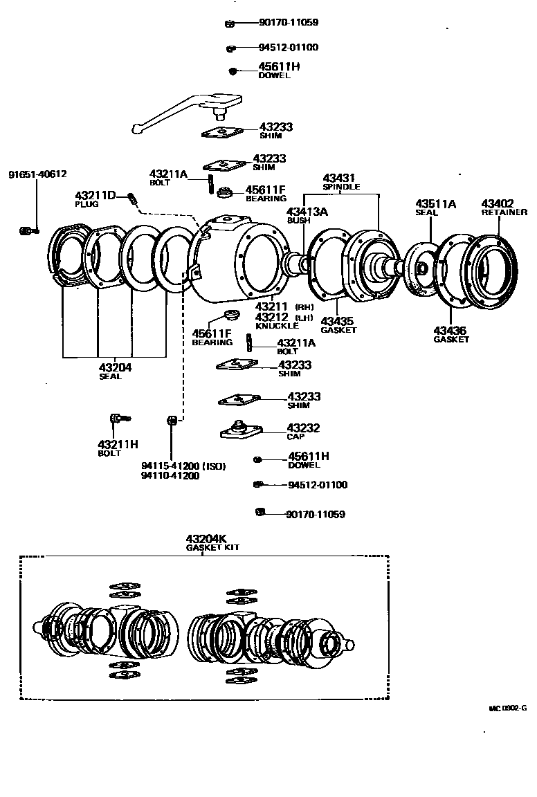 4802 — FRONT AXLE ARM & STEERING KNUCKLE