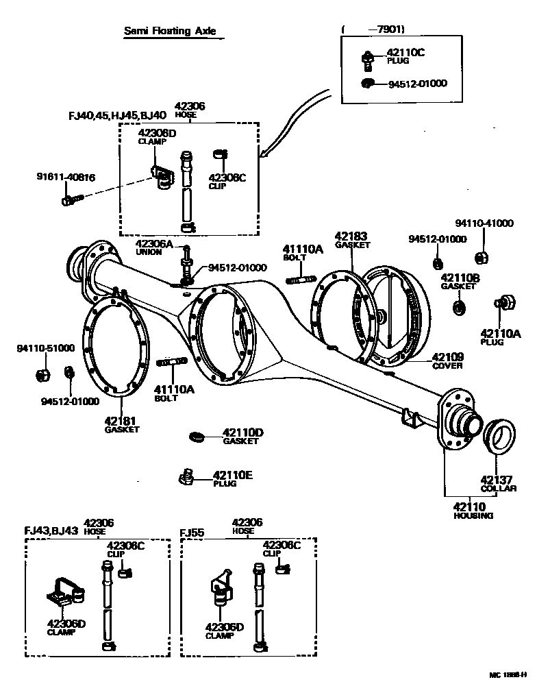 4101 — REAR AXLE HOUSING & DIFFERENTIAL
