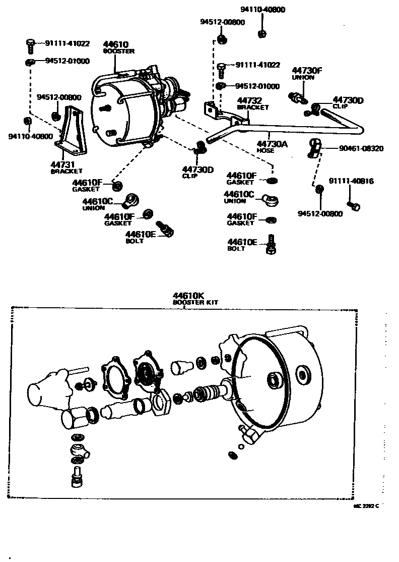 4703 — BRAKE BOOSTER & VACUUM TUBE