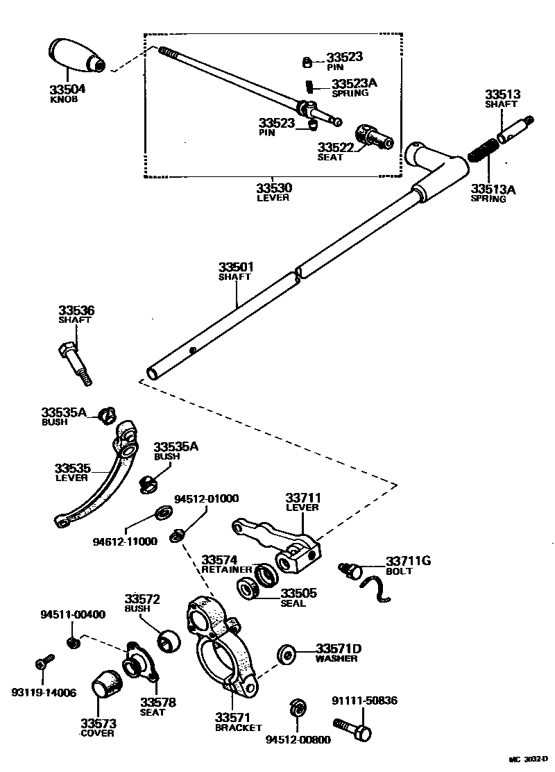 3311 — CONTROL SHAFT & CROSSSHAFT