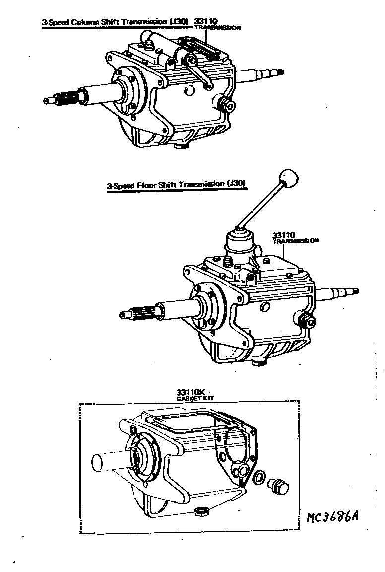3301 — TRANSAXLE OR TRANSMISSION ASSY & GASKET KIT (MTM)