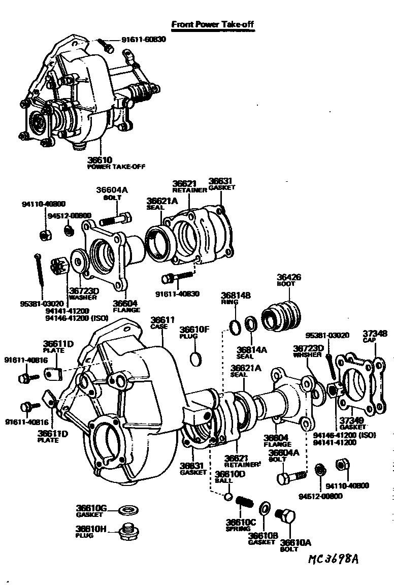 3602 — POWER TAKE-OFF CASE & GEAR