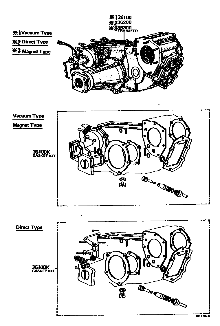 3608 — TRANSFER ASSEMBLY & GASKET KIT