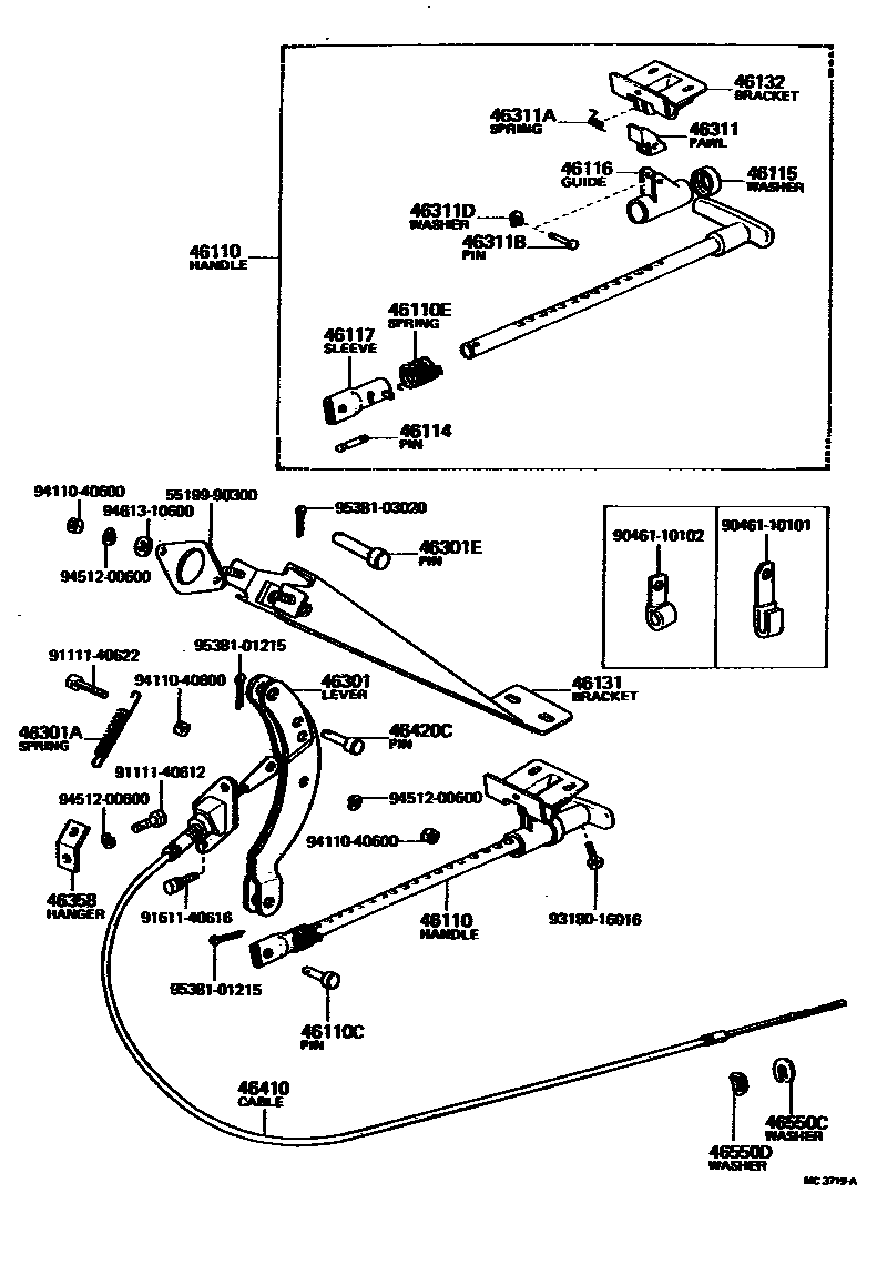 4601 — PARKING BRAKE & CABLE