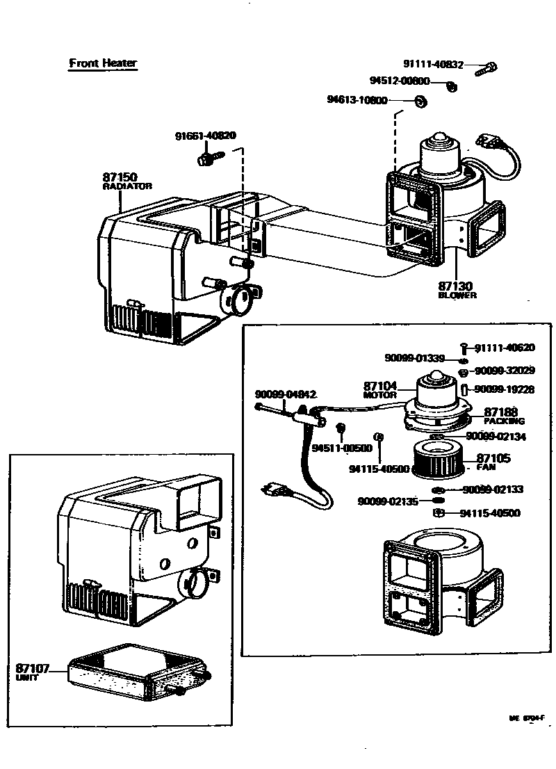 8712 — HEATING & AIR CONDITIONING - HEATER UNIT & BLOWER