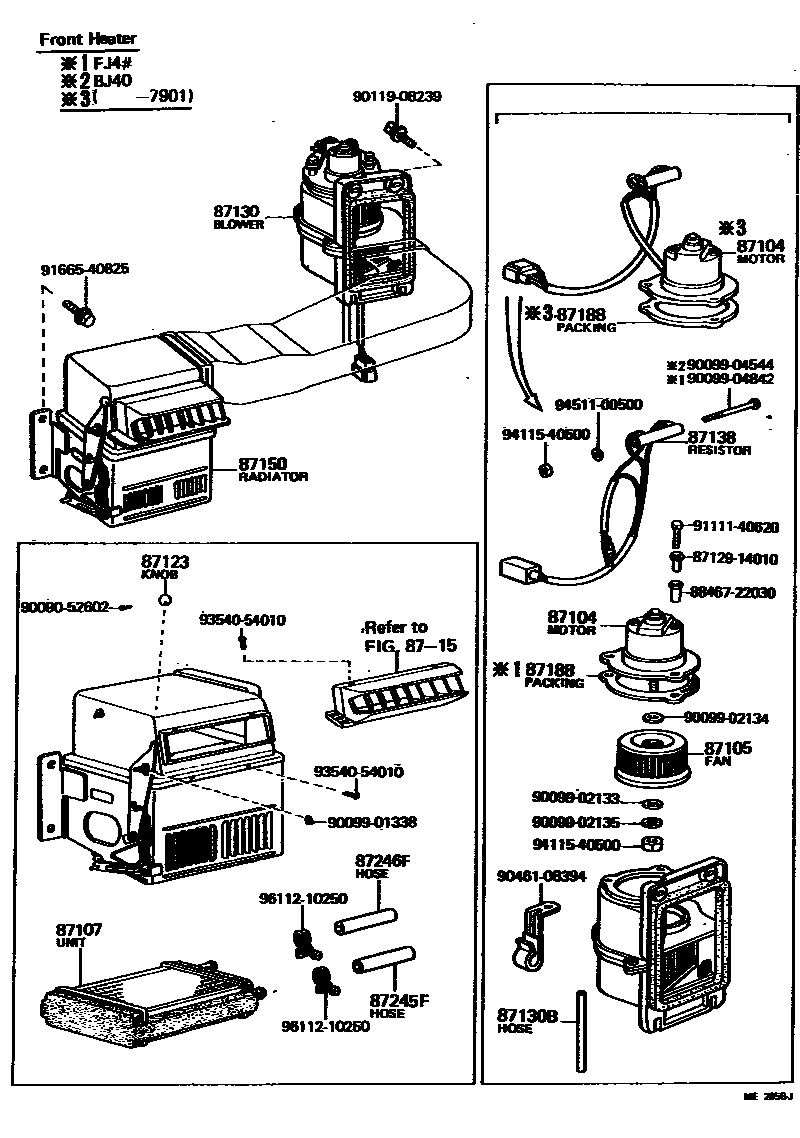 8712 — HEATING & AIR CONDITIONING - HEATER UNIT & BLOWER