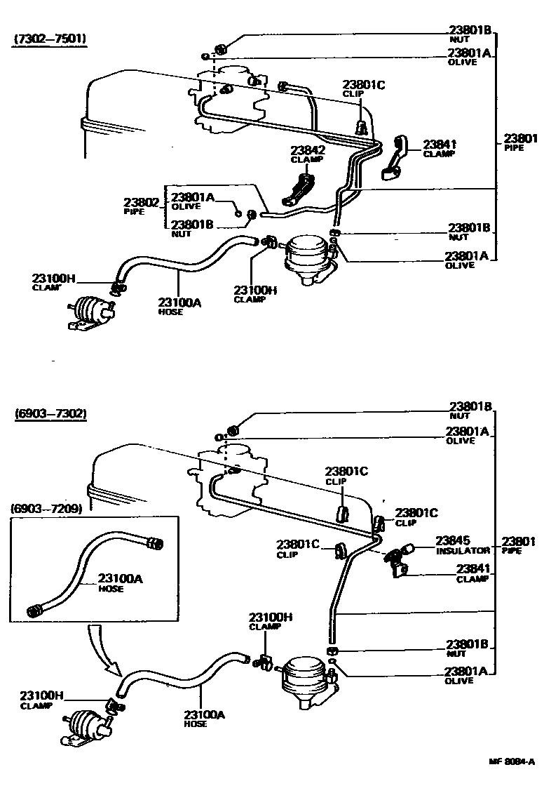 2101 — FUEL PIPE & CLAMP
