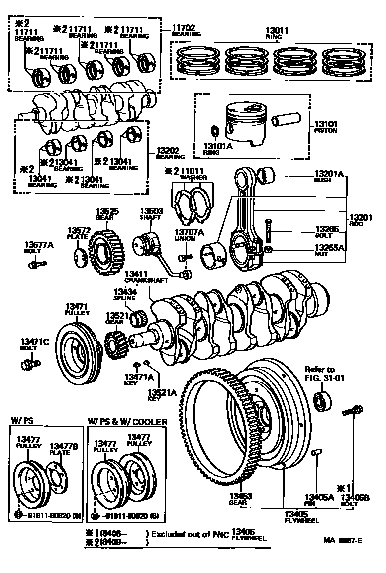 1301 — CRANKSHAFT & PISTON