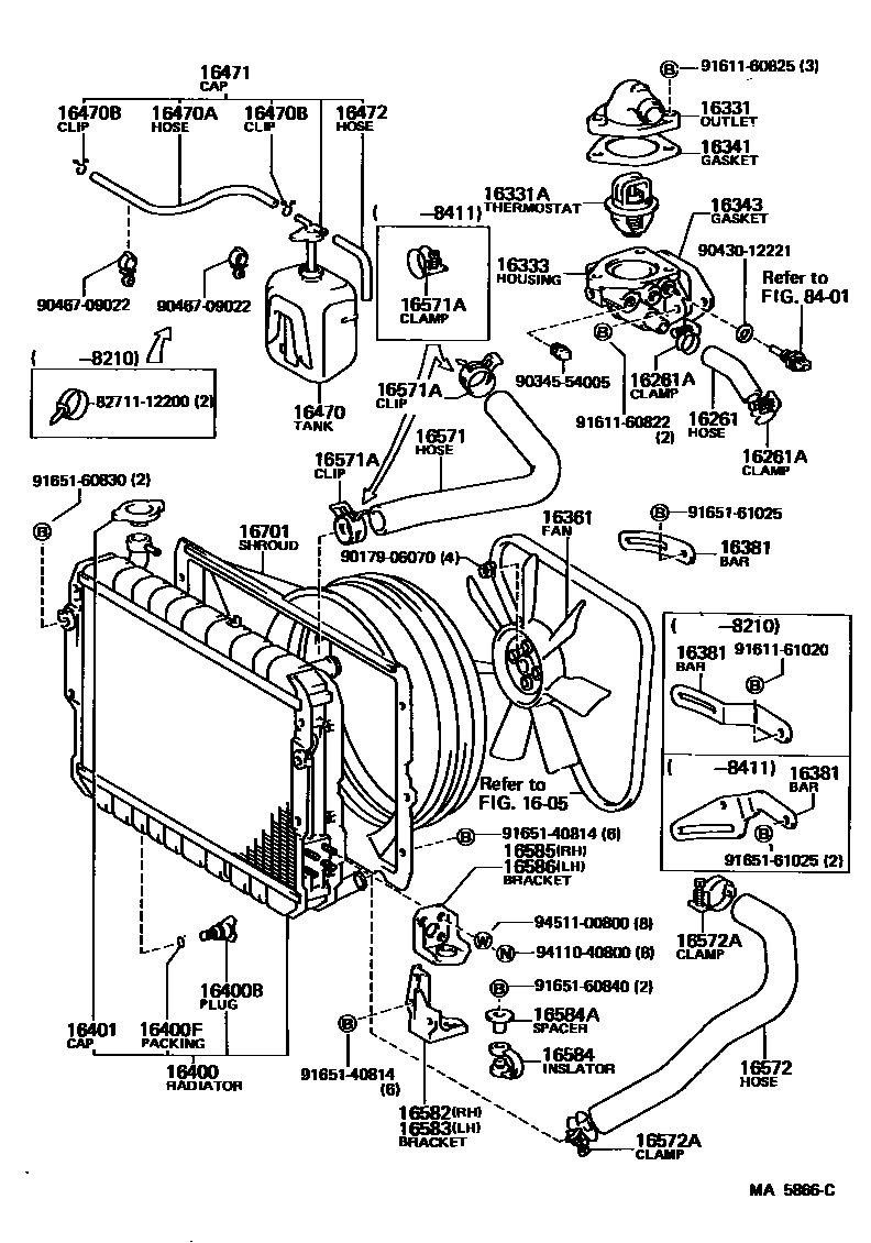 1603 — RADIATOR & WATER OUTLET