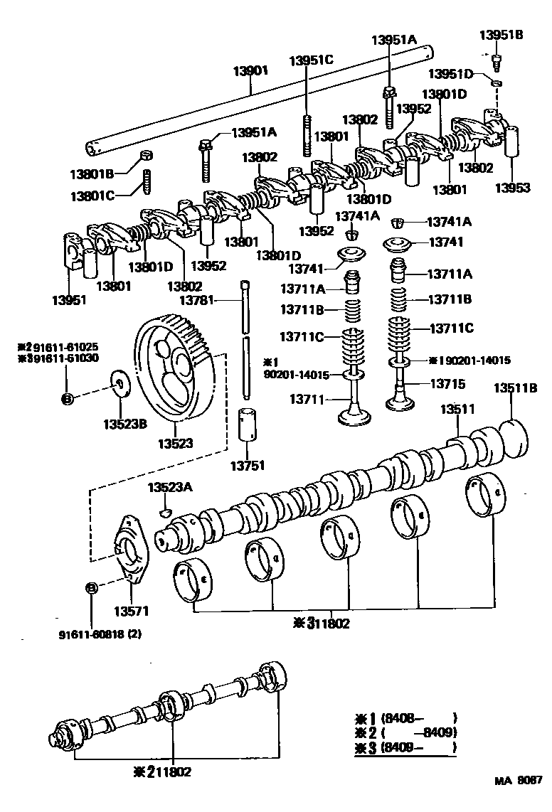 1302 — CAMSHAFT & VALVE