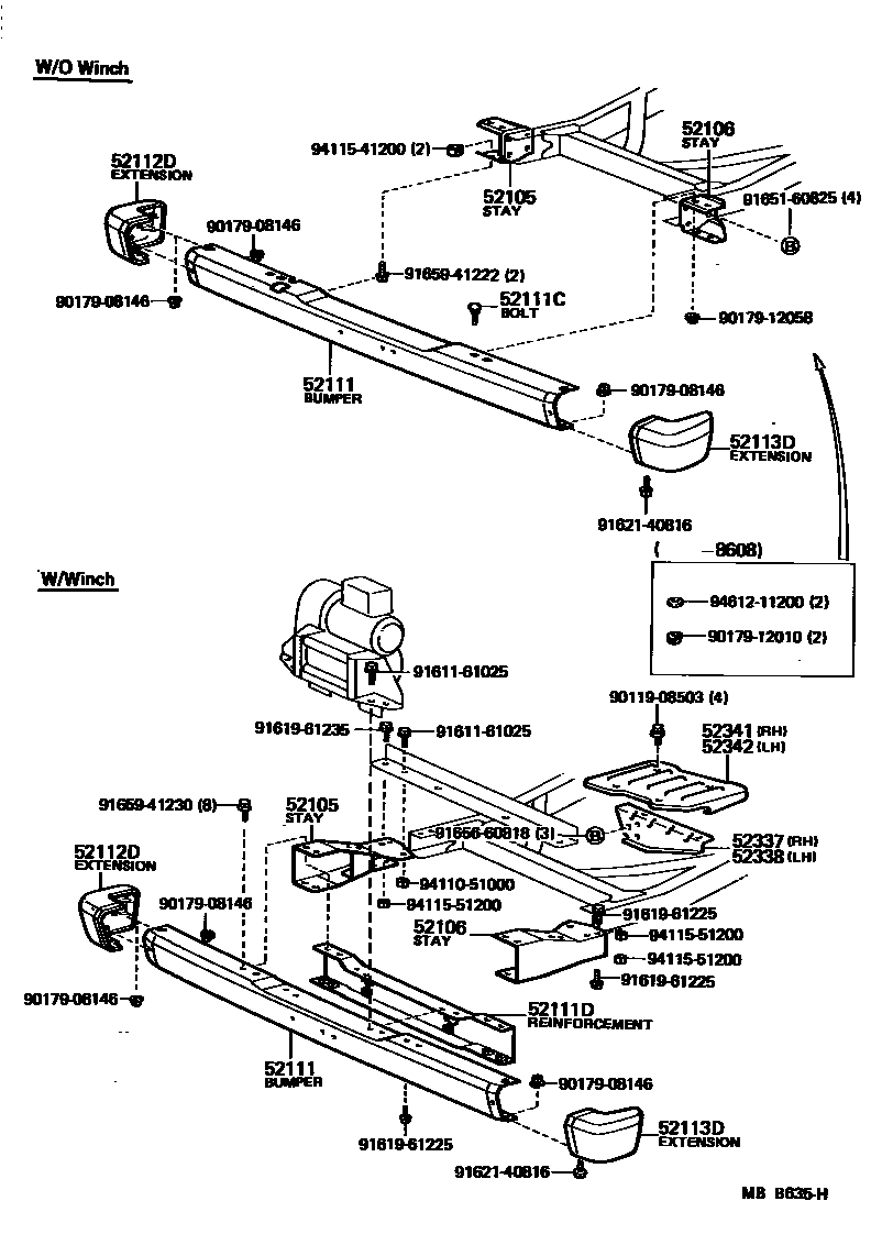 5252 — FRONT BUMPER & BUMPER STAY