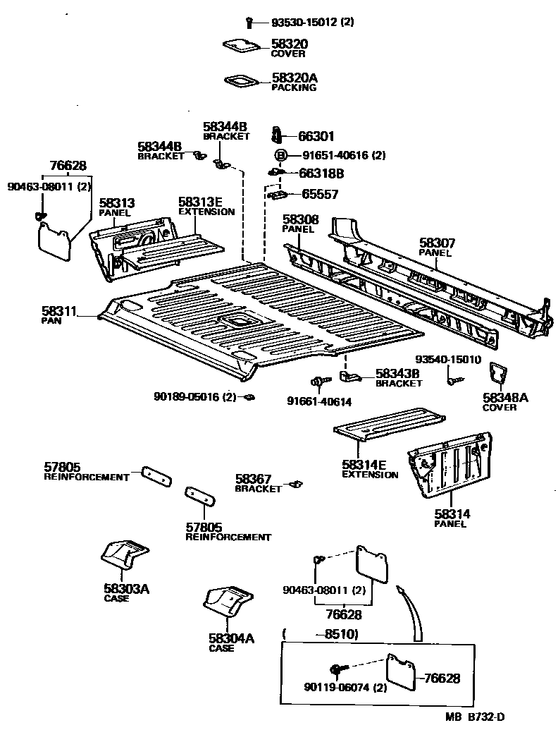 5852 — REAR FLOOR PANEL & REAR FLOOR MEMBER