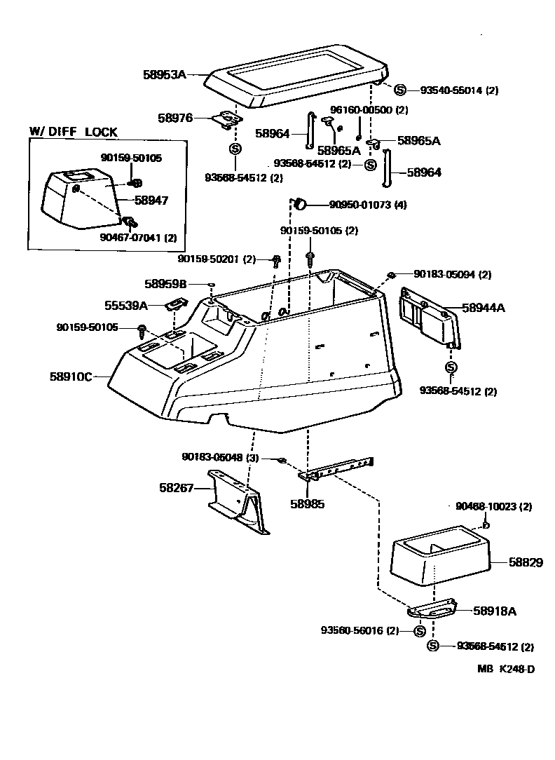 5855 — CONSOLE BOX & BRACKET