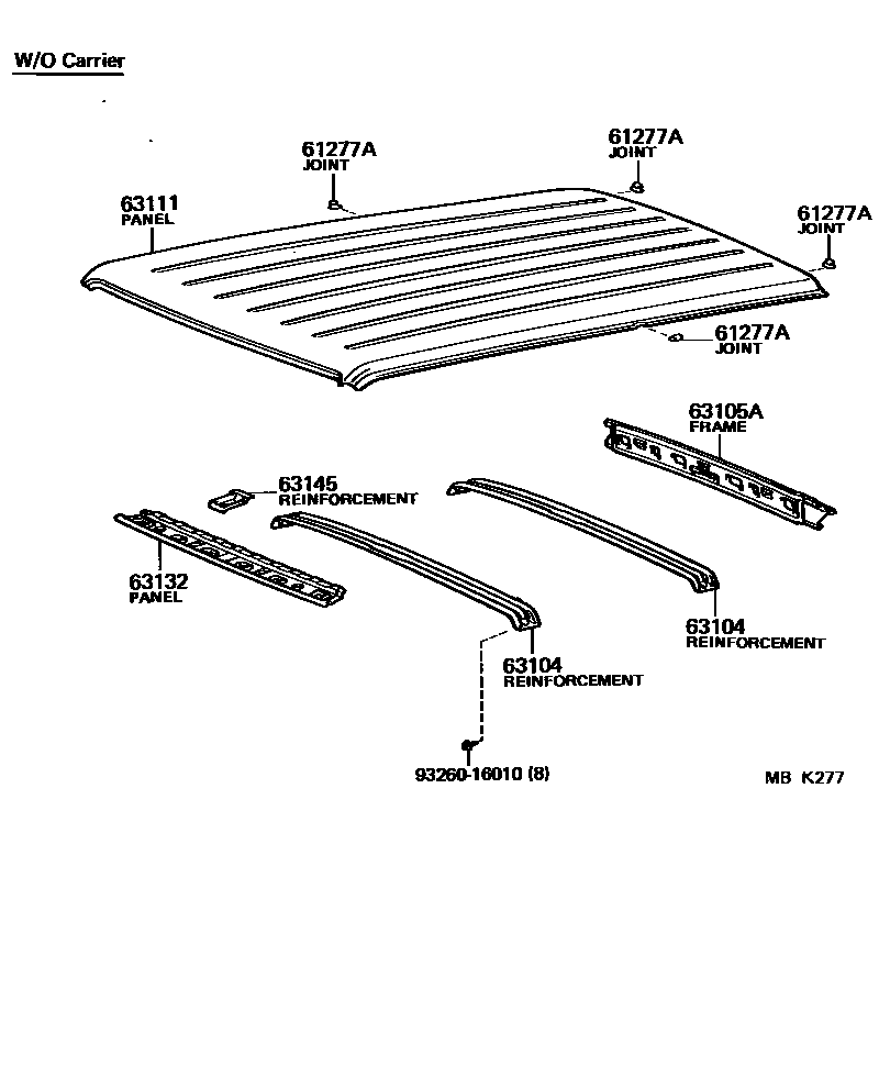 6153 — ROOF PANEL & BACK PANEL