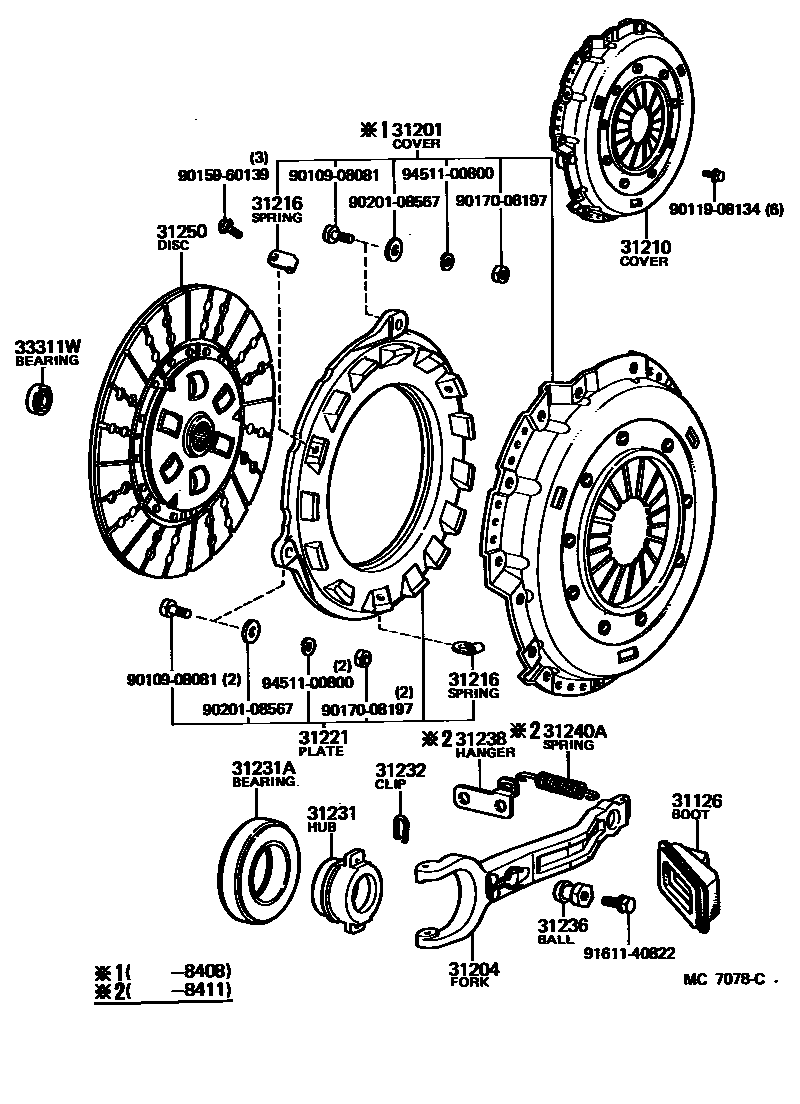 3101 — CLUTCH & RELEASE FORK