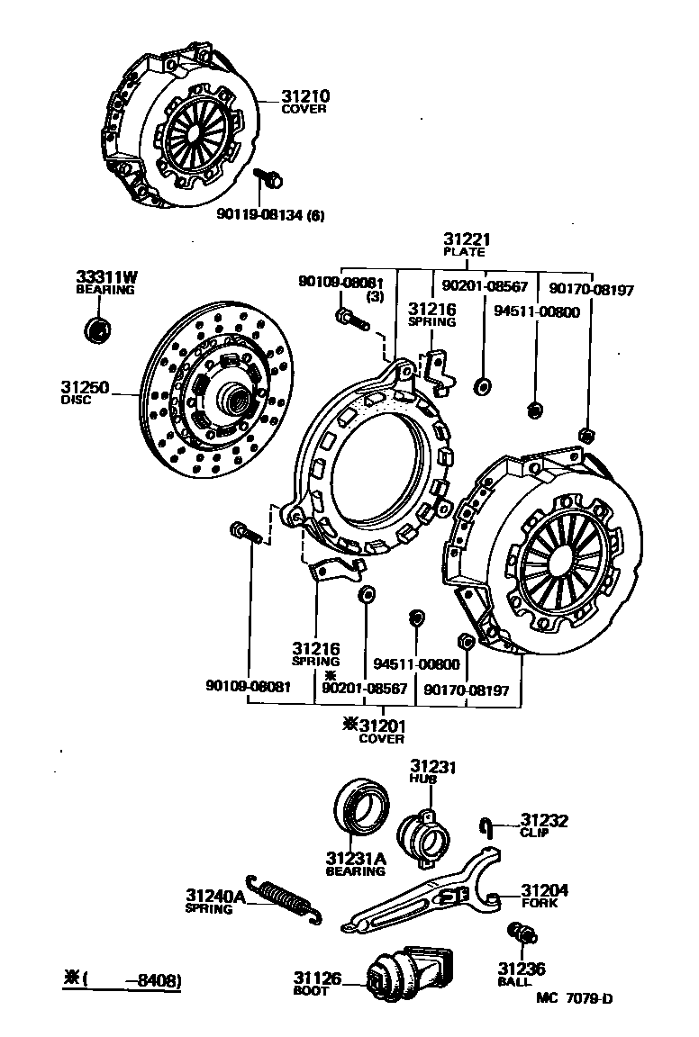 3101 — CLUTCH & RELEASE FORK