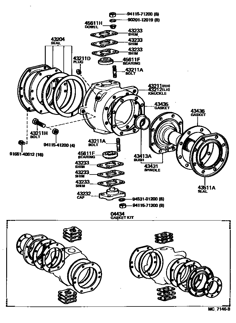 4802 — FRONT AXLE ARM & STEERING KNUCKLE